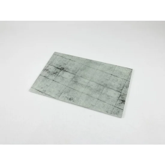 Red Fox Studio 72009 1/72 Concrete Base Square Type 1 Diorama Base with 3D Effect (250x160mm) - Scenics & Diorama
