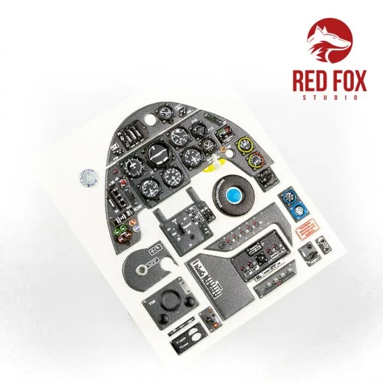 Red Fox Studio 24004 1/24 Messerschmitt Bf 109G-6 Instrument Panels w/WFR.GR.21 Rocket Panel for Trumpeter kit