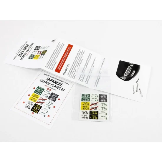 Red Fox Studio 24013 1/24 3D Acrylic Insturment Panel (Quick Set) - Japanese License Plates Vol.01
