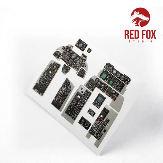 Red Fox Studio 32013 1/32 F-4G Phantom II "Wild Weasel" Cockpit Instrument Panels & Detail Parts for Revell