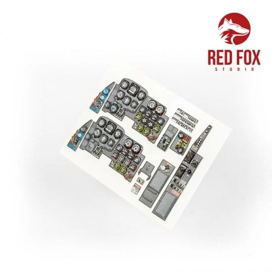Red Fox Studio 32035 1/32 Messerschmitt Me 262A-1/A-2 Instrument Panels w/R4M & Bomb selector for Trumpeter