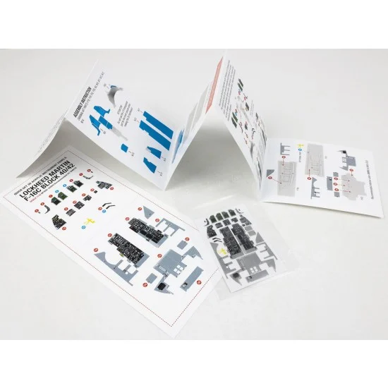 Red Fox Studio 32069 1/32 F-16C Block 40/42 Quick Set 3D Acrylic Instrument Panel for Tamiya kit
