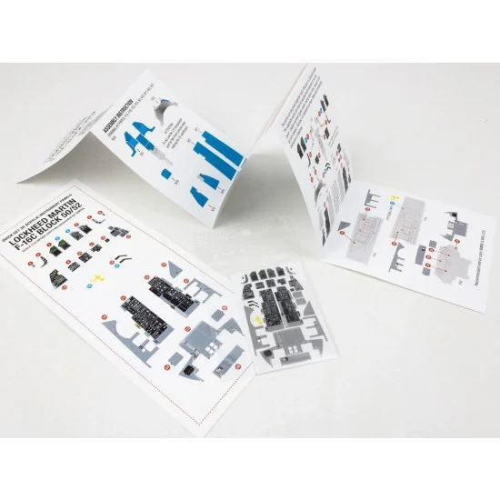 Red Fox Studio 32071 1/32 F-16C Block 50/52 Quick Set 3D Acrylic Insturment Panel for Tamiya kit