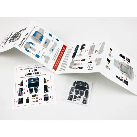 Red Fox Studio 32072 1/32 F-35B Lightning II Cockpit Instrument Panels n Detail Parts for Trumpeter kits