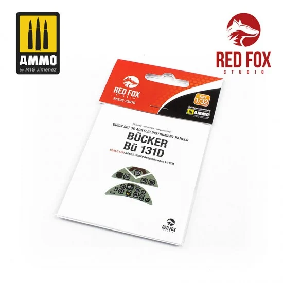 Red Fox Studio 32079 1/32 Bucker Bu 131D Cockpit Instrument Panels & Detail Parts for ICM - Model Planes