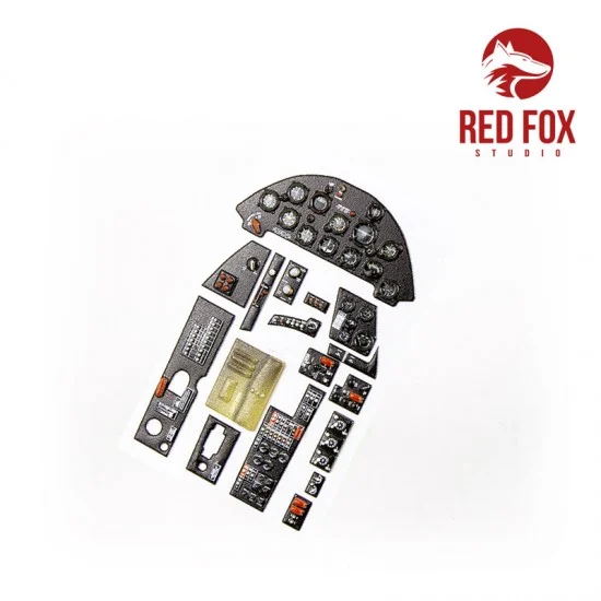 Red Fox Studio 32105 1/32 Vought F4U-1D Corsair Instrument Panel for Tamiya kit