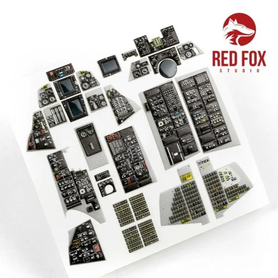 Red Fox Studio 32107 1/32 Grumman F-14A Tomcat Instrument Panel for Trumpeter kit