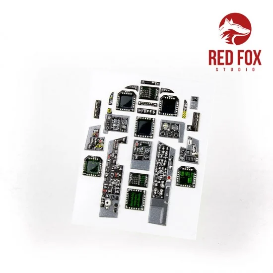 Red Fox Studio 32108 1/32 McDonnell Douglas F/A-18A Hornet Instrument Panel for Academy/Kinetic kit
