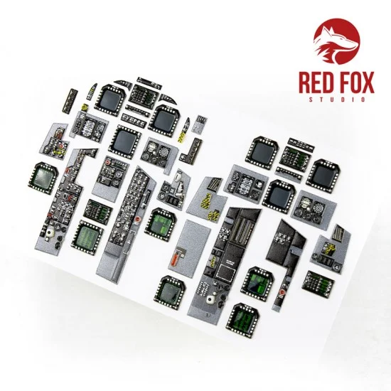 Red Fox Studio 32109 1/32 McDonnell Douglas F/A-18B Hornet Instrument Panel for Academy/Kinetic kit