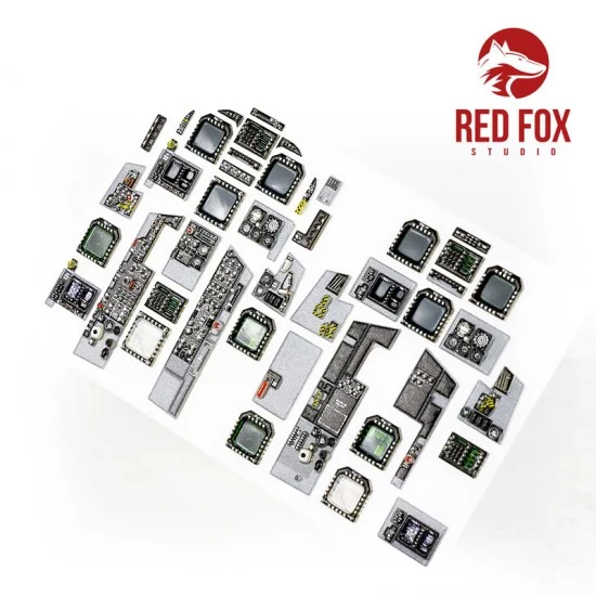 Red Fox Studio 32111 1/32 McDonnell Douglas F/A-18D Early Hornet Instrument Panel for Academy/Kinetic kit