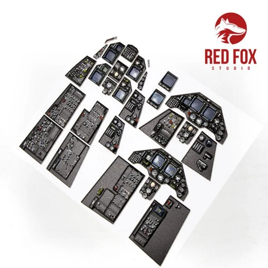 Red Fox Studio 32112 1/32 General Dynamics F-16I Sufa Instrument Panel for Academy kit