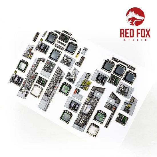Red Fox Studio 32119 1/32 McDonnell Douglas F/A-18D Late Hornet Instrument Panel for Academy/Kinetic kit