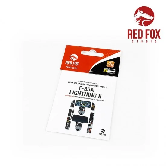 Red Fox Studio 32133 1/32 F-35A Lightning II Instrument Panel for for Trumpeter kit