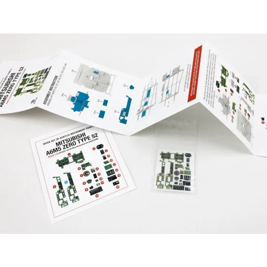 Red Fox Studio 32136 1/32 Mitsubishi A6M5 Zero Type 52 Instrument Panels n Detail Parts for Hasegawa kits - Model Planes