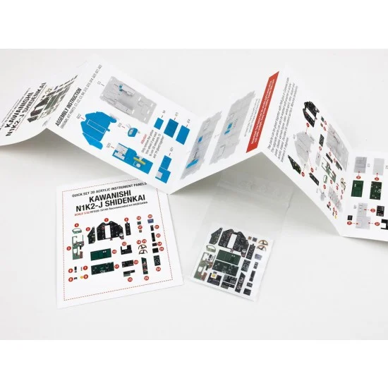 Red Fox Studio 32145 1/32 N1K2-J Shidenkai Cockpit Instrument Panels n Detail Parts for Hasegawa kits