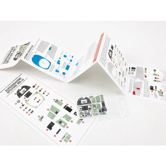 Red Fox Studio 32153 1/32 Supermarine Spitfire Mk.Ia Quick Set 3D Acrylic Insturment Panel for Hobby 2000 - Model Planes