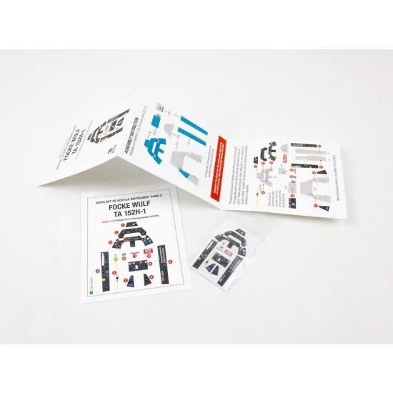 Red Fox Studio 32173 1/32 Focke Wulf Ta 152H-1 Quick Set 3D Acrylic Insturment Panel for Zoukei Mura kit