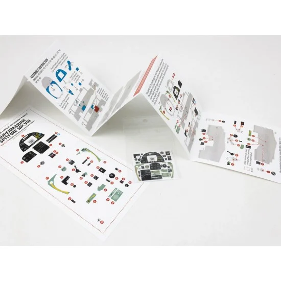 Red Fox Studio 32189 1/32 Supermarine Spitfire Mk.VIII Updated Insturment Panel for Tamiya kit - Model Planes