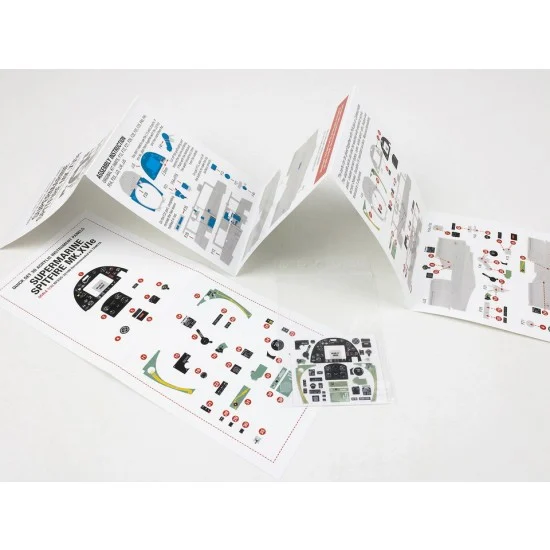 Red Fox Studio 32190 1/32 Supermarine Spitfire Mk.XVIe Updated Insturment Panel for Tamiya kit - Model Planes