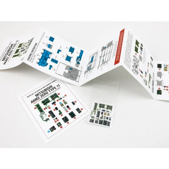 Red Fox Studio 35034 1/35 A6M2 Zero Type 11 Cockpit Instrument Panels n Detail Parts for Border kits - Model Planes