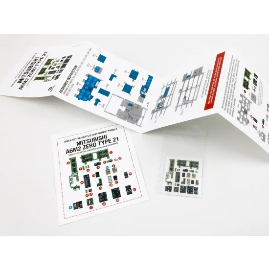 Red Fox Studio 35035 1/35 A6M2 Zero Type 21 Cockpit Instrument Panels n Detail Parts for Border kits - Model Planes