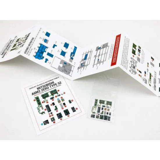Red Fox Studio 35039 1/35 A6M2 Zero Type 52 Cockpit Instrument Panels n Detail Parts for Border kits - Model Planes