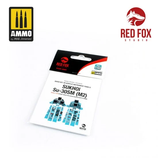 Red Fox Studio 48041 1/48 Sukhoi Su-30SM M2 Cockpit Instrument Panels & Detail Parts for Kitty Hawk