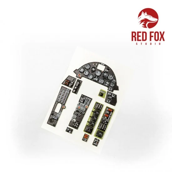 Red Fox Studio 48062 1/48 Vought F4U-1/1A Corsair Instrument Panels & Detail Parts for Tamiya kit