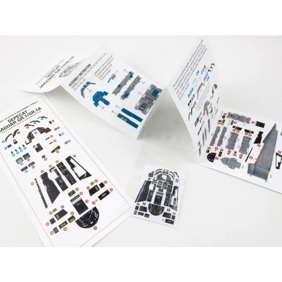 Red Fox Studio 48067 1/48 Sepecat Jaguar GR.1/GR.1A Quick Set 3D Acrylic Insturment Panel for Airfix kit - Model Planes