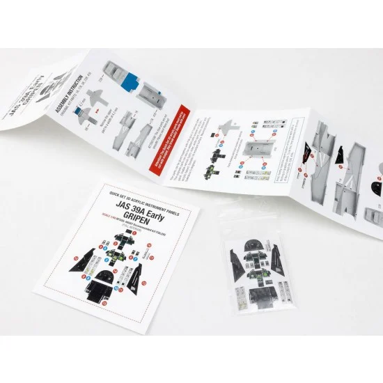 Red Fox Studio 48087 1/48 Jas-39A Gripen Early version 3D Acrylic Insturment Panel (Quick Set) for Italeri kits