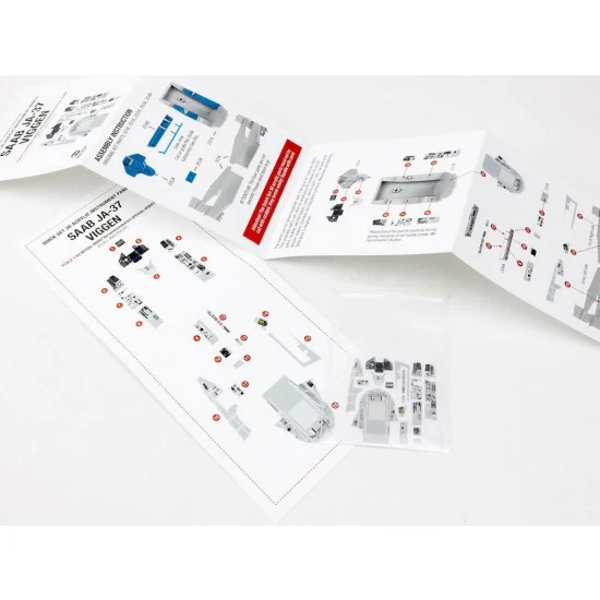 Red Fox Studio 48091 1/48 Saab JA-37 Viggen 3D Acrylic Instrument Panel (Quick Set) for Special Hobby kits