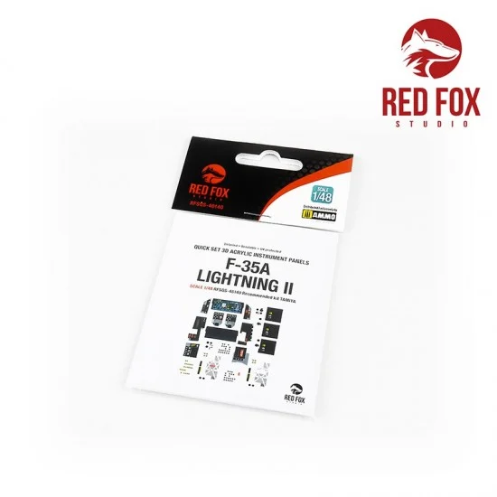 Red Fox Studio 48140 1/48 Lockheed Martin F-35A Lightning II Instrument Panel for for Tamiya kit