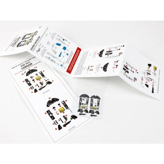 Red Fox Studio 48142 1/48 F4U-1A/2 Corsair 3D Acrylic Instrument Panel (Quick Set) for Magic Factory kits