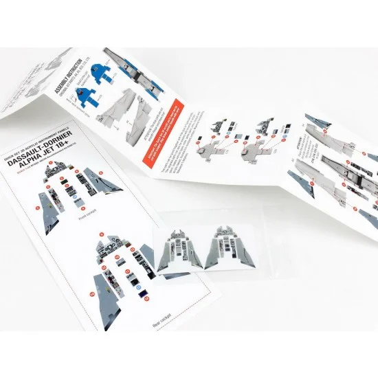 Red Fox Studio 48206 1/48 Dassault-Dornier Alpha Jet 1B+ Panel for Kinetic kits