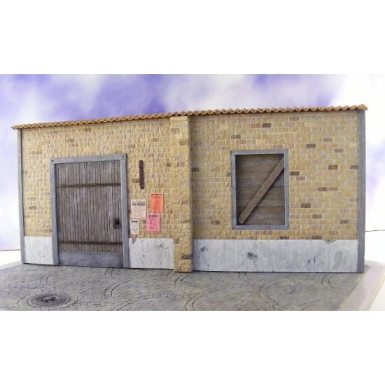 Reality In Scale 35161 1/35 Old Warehouse Facade for Diorama (Size: 29x12.5cm) - Scenics & Diorama