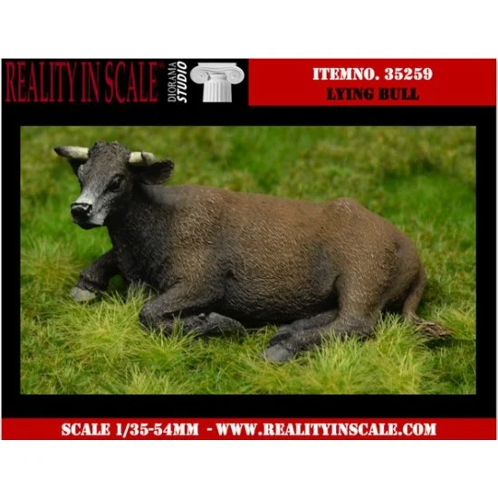 Reality In Scale 35259 1/35 (54mm) Lying Bull - Scenics & Diorama