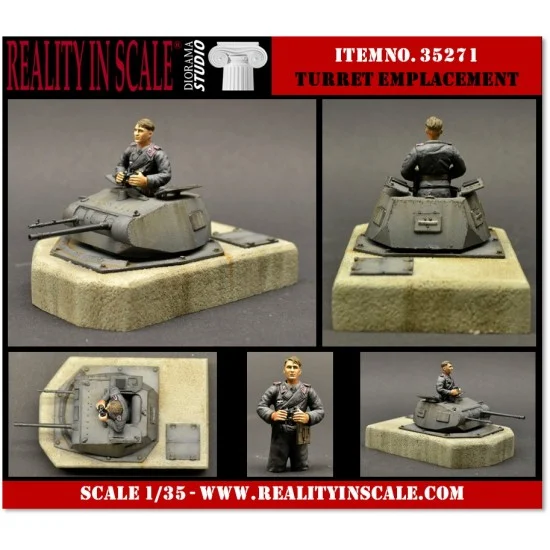 Reality In Scale 35271 1/35 Panzer II Turret Emplacement Bust - Model Figures