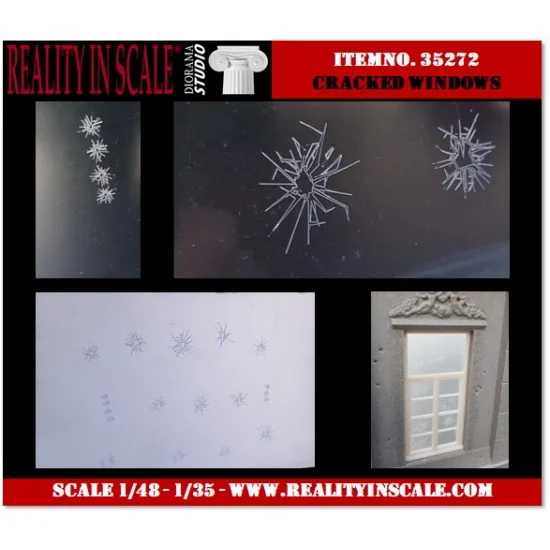 Reality In Scale 35272 1/48 - 1/35 Cracked Windows (a5 sheet)