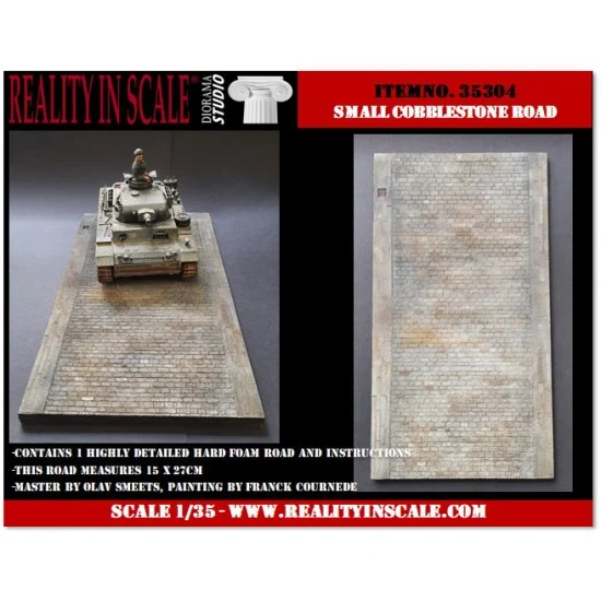 Reality In Scale 35304 1/35 Small Cobblestone Road (15 x 27 x 0.8cm) - Scenics & Diorama