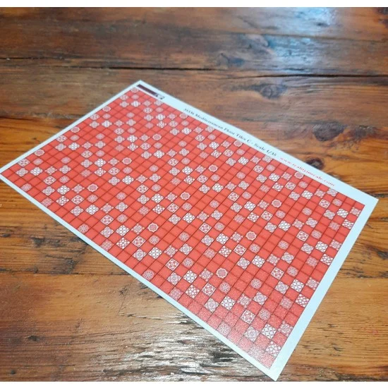 Reality In Scale 35336 1/35 Mediterranean Floor Tiles C - A5 sheet 15 x 20cm