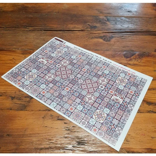 Reality In Scale 35337 1/35 Mediterranean Floor Tiles D - A5 sheet 15 x 20cm