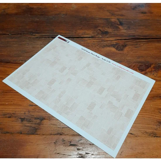 Reality In Scale 35339 1/35 Stone Floor Beige - A5 sheet 15 x 20cm