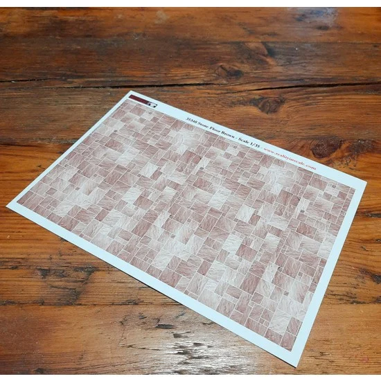 Reality In Scale 35340 1/35 Stone Floor Brown - A5 sheet 15 x 20cm