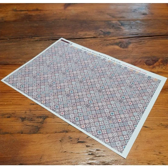 Reality In Scale 35350 1/35 Arab /North African Wall Tiles - A - A5 sheet 15 x 20cm