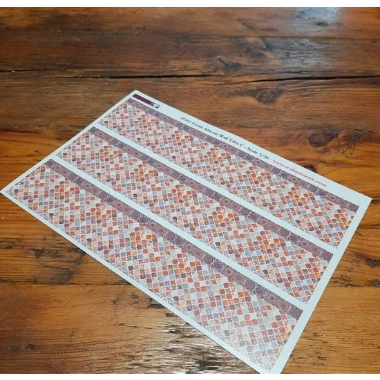 Reality In Scale 35352 1/35 Arab /North African Wall Tiles - C - A5 sheet 15 x 20cm