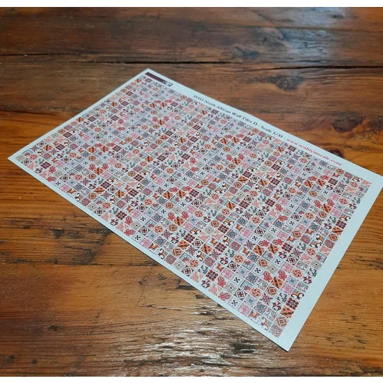 Reality In Scale 35353 1/35 Arab /North African Wall Tiles - D - A5 sheet 15 x 20cm