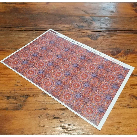 Reality In Scale 35356 1/35 Arab /North African Mosaic Floor Tiles - B - A5 sheet 15 x 20cm