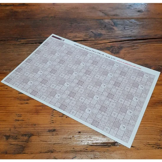 Reality In Scale 35360 1/35 Arab /North African Floor Tiles - B - A5 sheet 15 x 20cm