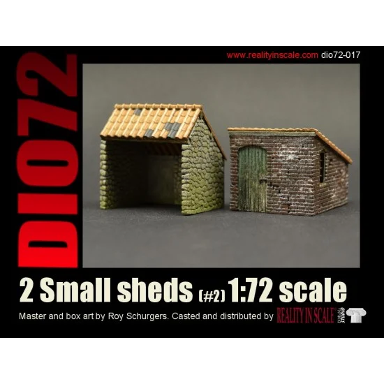 Reality In Scale 72017 1/72 Small Sheds #2 (Resin kit) - Scenics & Diorama