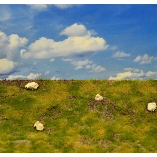 Reality In Scale MAT12 Landscape Mat - Dry Rocky Meadow (Size: approx. 20 x 30cm, thick: 1cm)